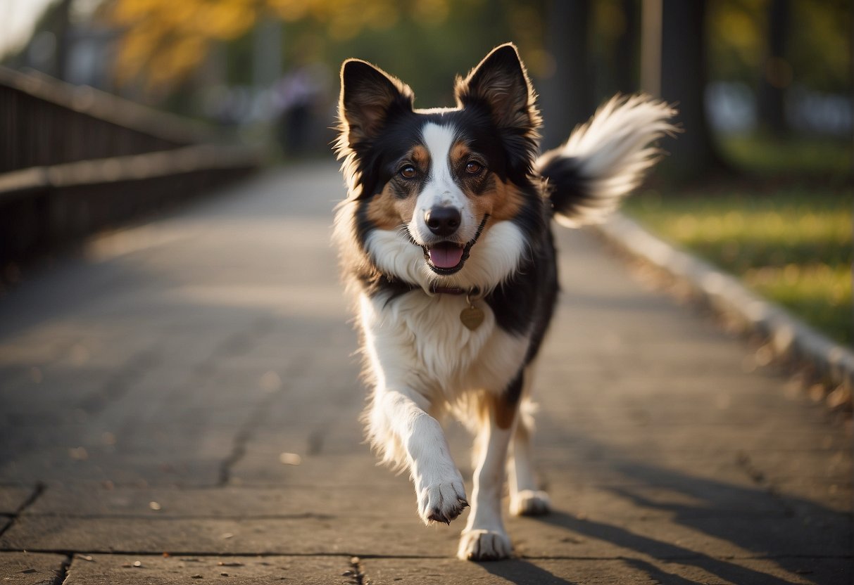 A wagging tail greets you as a shelter dog eagerly approaches, sniffing and wagging its tail, ready to bond during your visit