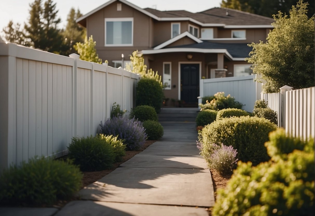 A home with clean, organized living spaces, secure fencing, and designated areas for food, water, and shelter for a dog